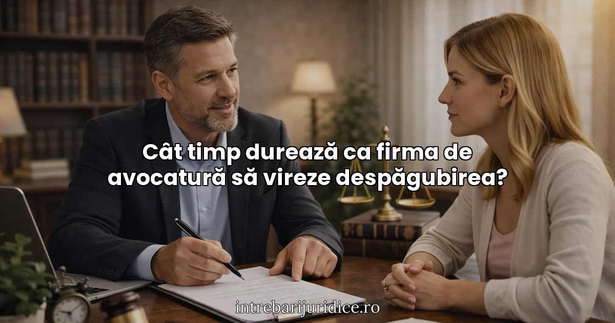 Cât timp durează ca firma de avocatură să vireze despăgubirea?