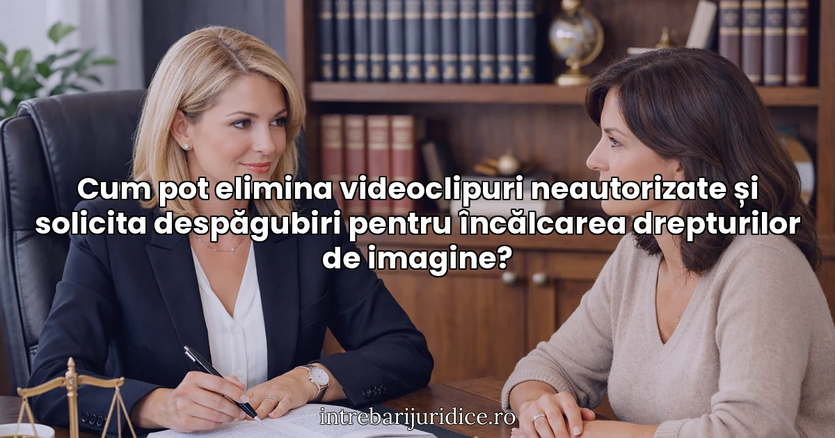 Cum pot elimina videoclipuri neautorizate și solicita despăgubiri pentru încălcarea drepturilor de imagine?