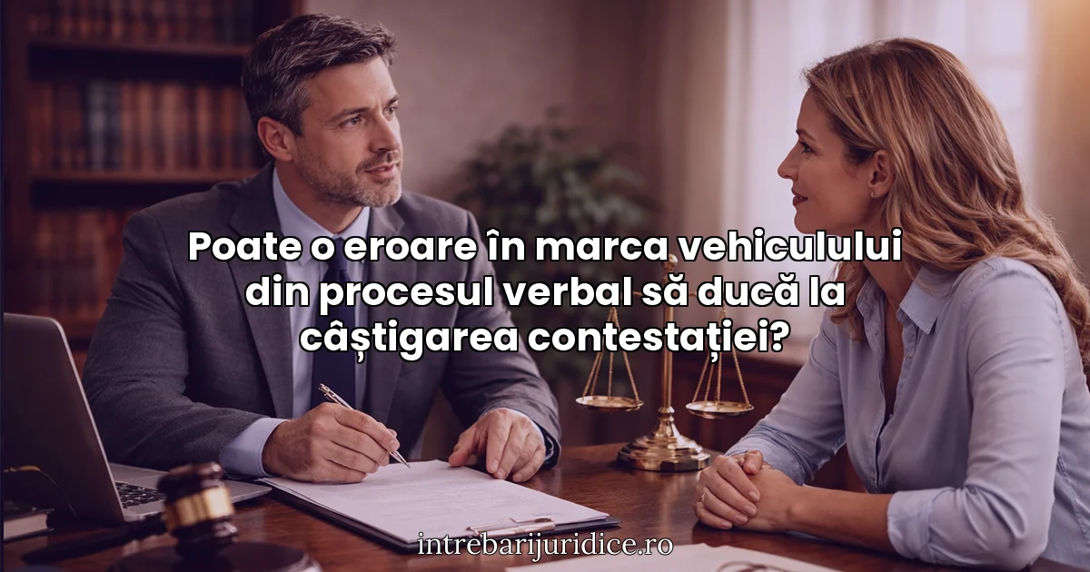 Poate o eroare în marca vehiculului din procesul verbal să ducă la câștigarea contestației?