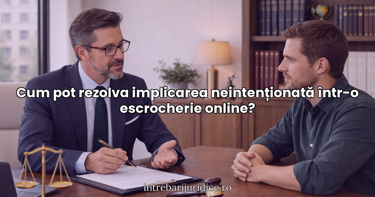 Cum pot rezolva implicarea neintenționată într-o escrocherie online?