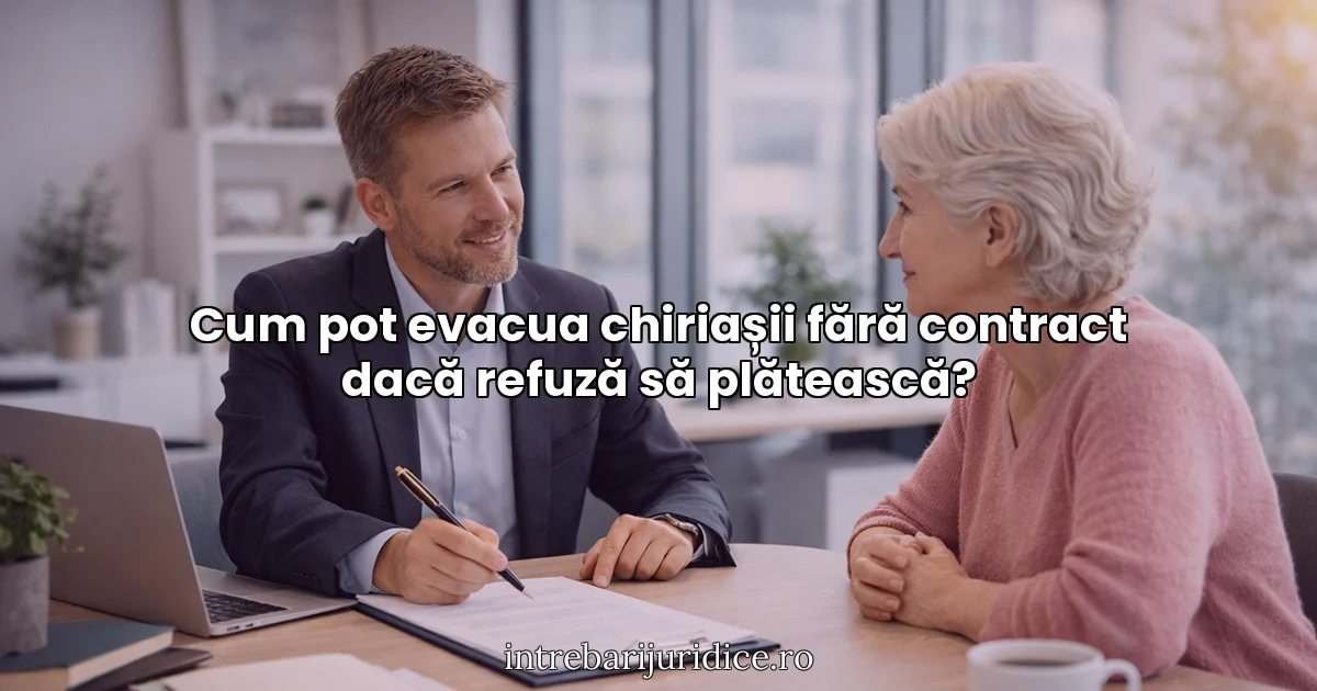 Cum pot evacua chiriașii fără contract dacă refuză să plătească?