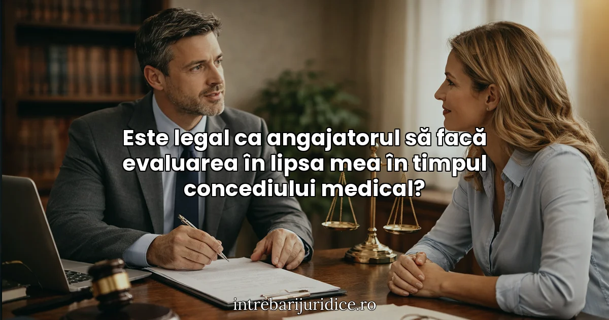Este legal ca angajatorul să facă evaluarea în lipsa mea în timpul concediului medical?