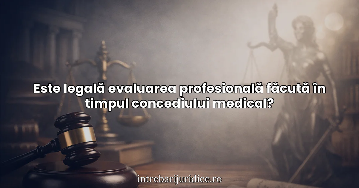 Este legală evaluarea profesională făcută în timpul concediului medical?