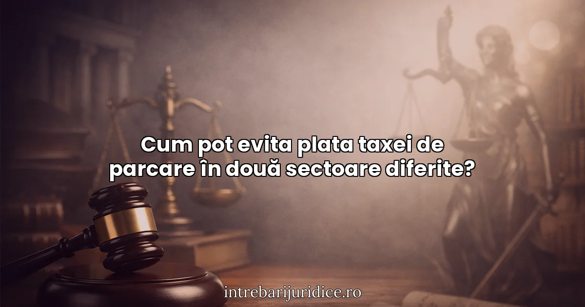 Cum pot evita plata taxei de parcare în două sectoare diferite?