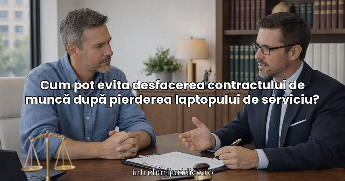 Cum pot evita desfacerea contractului de muncă după pierderea laptopului de serviciu?