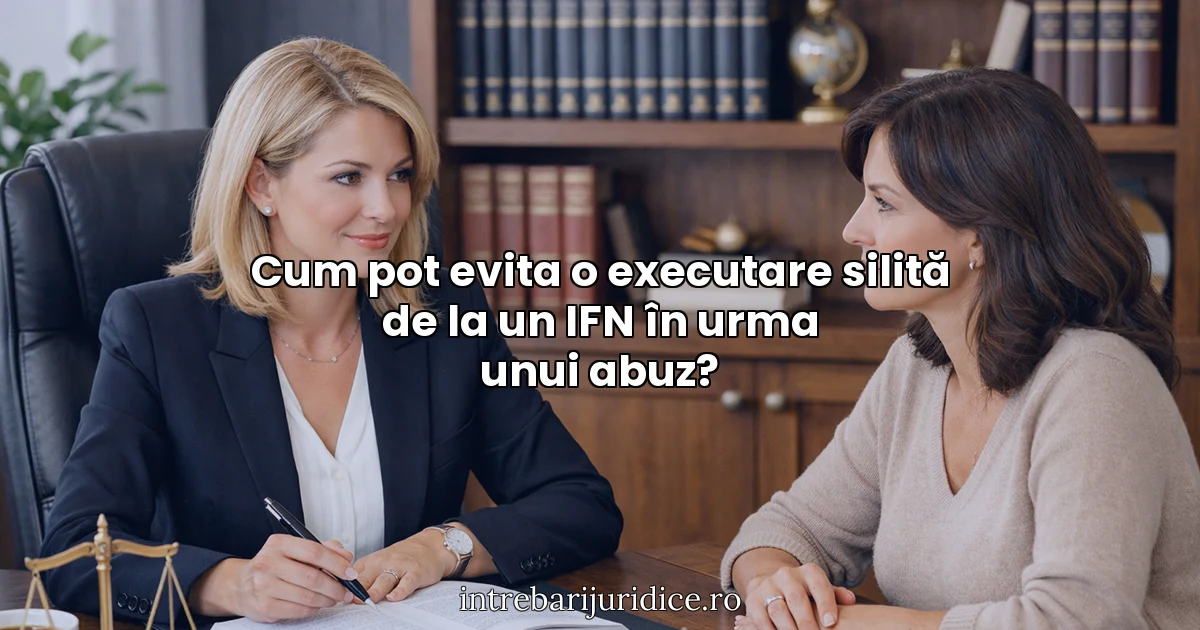 Cum pot evita o executare silită de la un IFN în urma unui abuz?