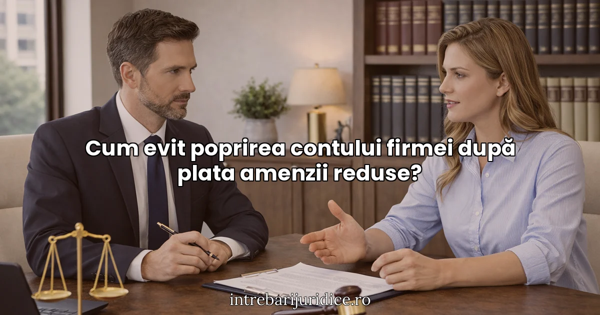 Cum evit poprirea contului firmei după plata amenzii reduse?