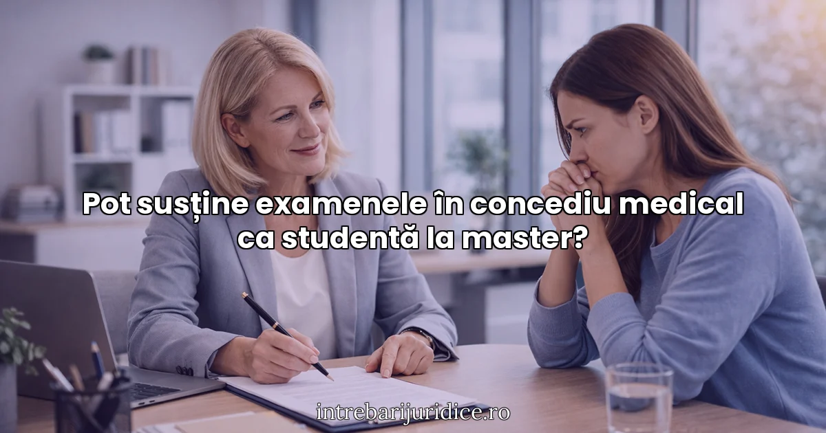 Pot susține examenele în concediu medical ca studentă la master?