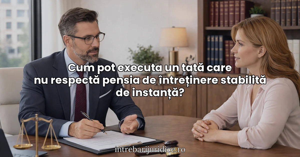 Cum pot executa un tată care nu respectă pensia de întreținere stabilită de instanță?