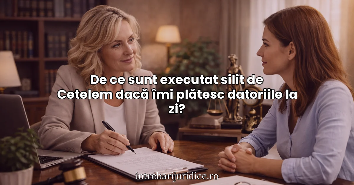 De ce sunt executat silit de Cetelem dacă îmi plătesc datoriile la zi?