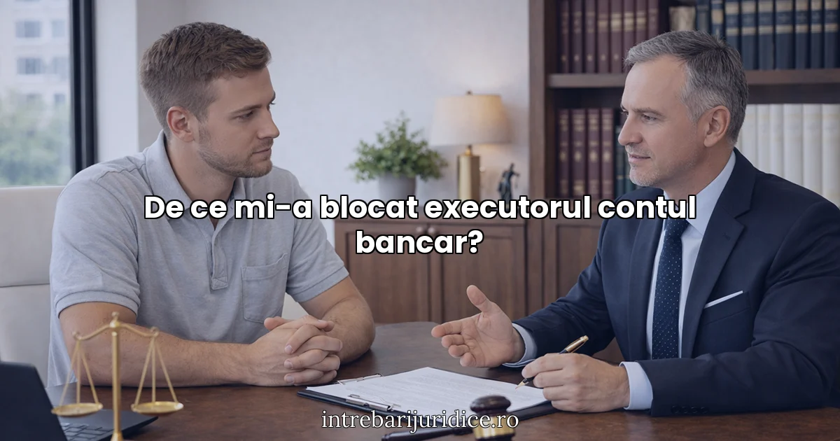 De ce mi-a blocat executorul contul bancar?