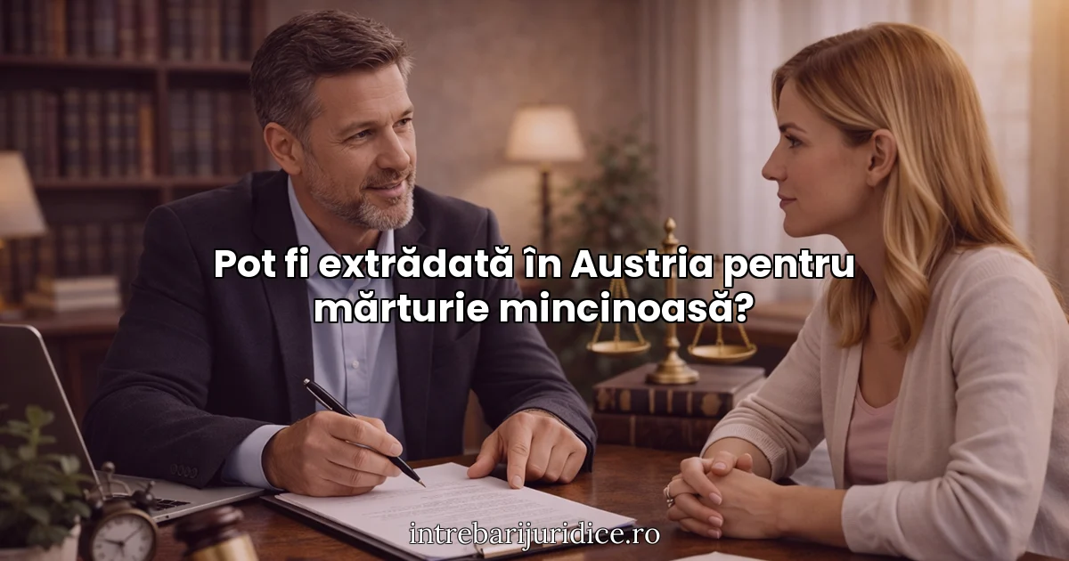 Pot fi extrădată în Austria pentru mărturie mincinoasă?