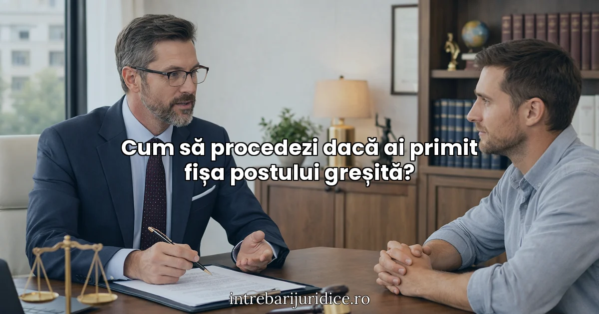 Cum să procedezi dacă ai primit fișa postului greșită?