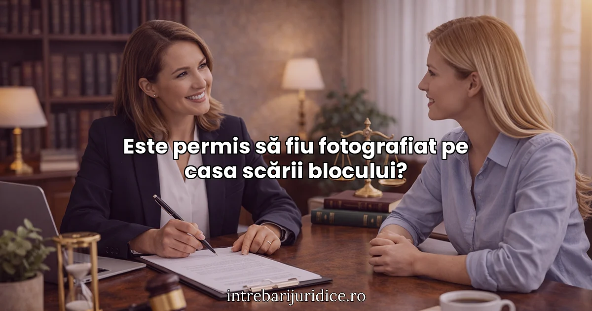 Este permis să fiu fotografiat pe casa scării blocului?
