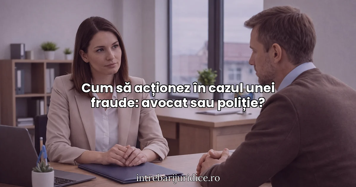 Cum să acționez în cazul unei fraude: avocat sau poliție?