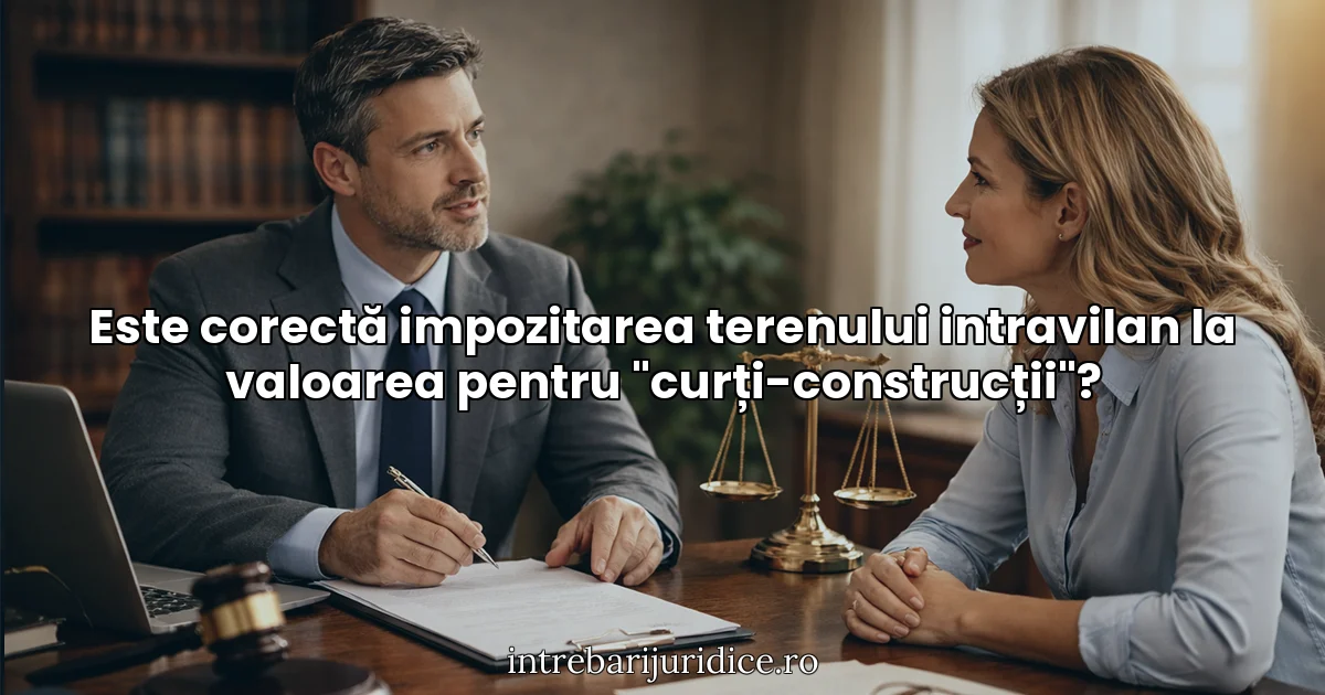 Este corectă impozitarea terenului intravilan la valoarea pentru "curți-construcții"?
