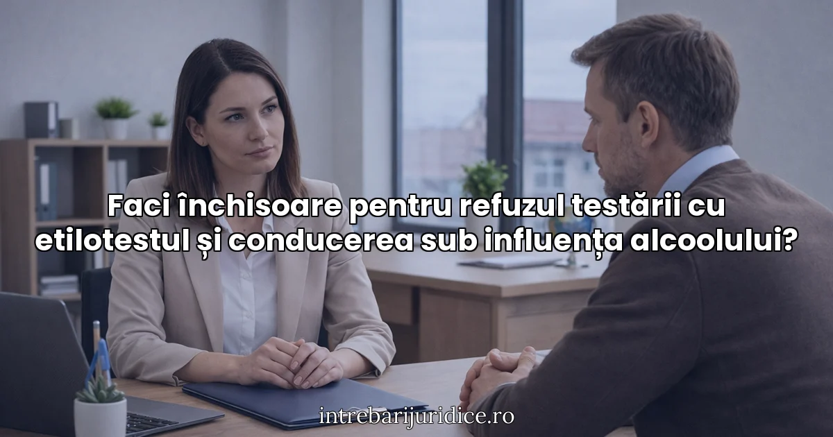 Faci închisoare pentru refuzul testării cu etilotestul și conducerea sub influența alcoolului?