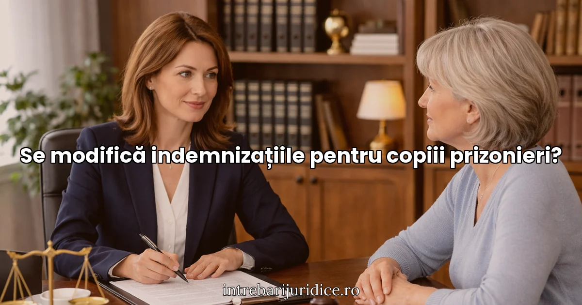 Se modifică indemnizațiile pentru copiii prizonieri?