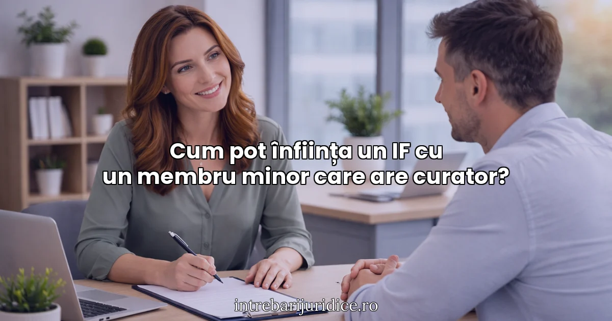Cum pot înființa un IF cu un membru minor care are curator?