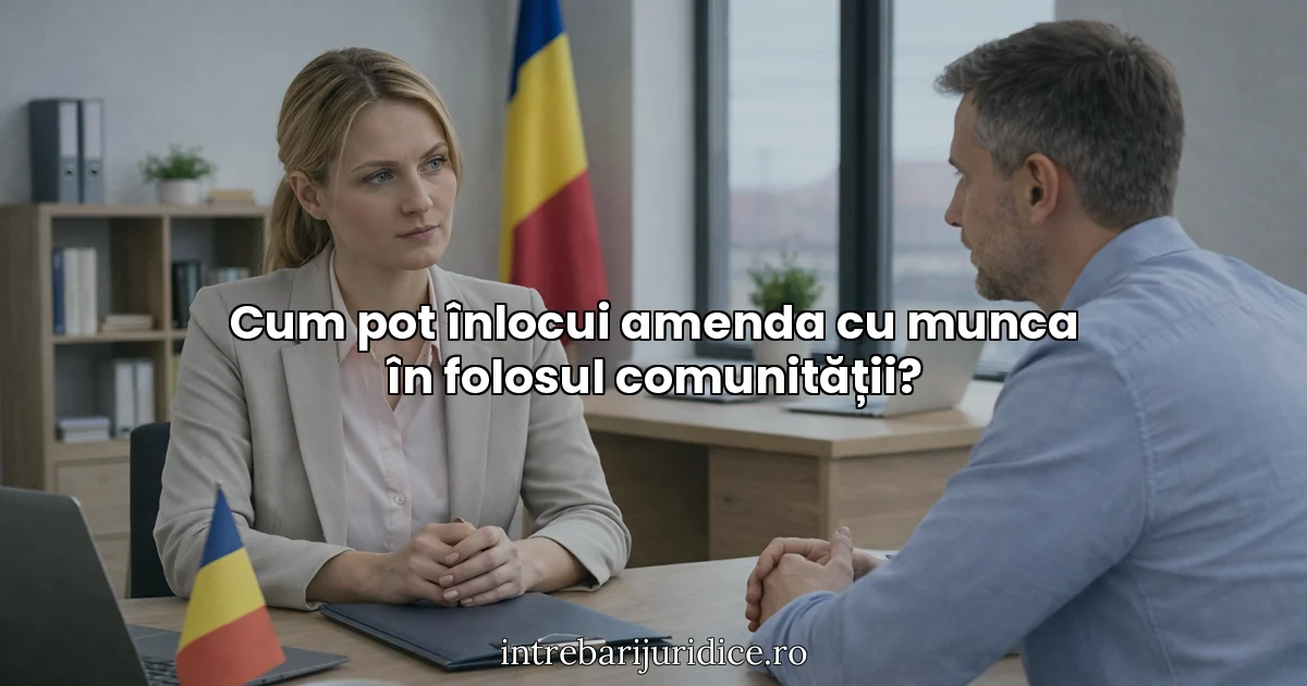 Cum pot înlocui amenda cu munca în folosul comunității?