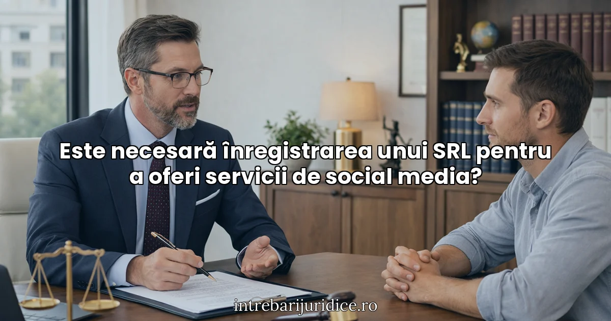Este necesară înregistrarea unui SRL pentru a oferi servicii de social media?