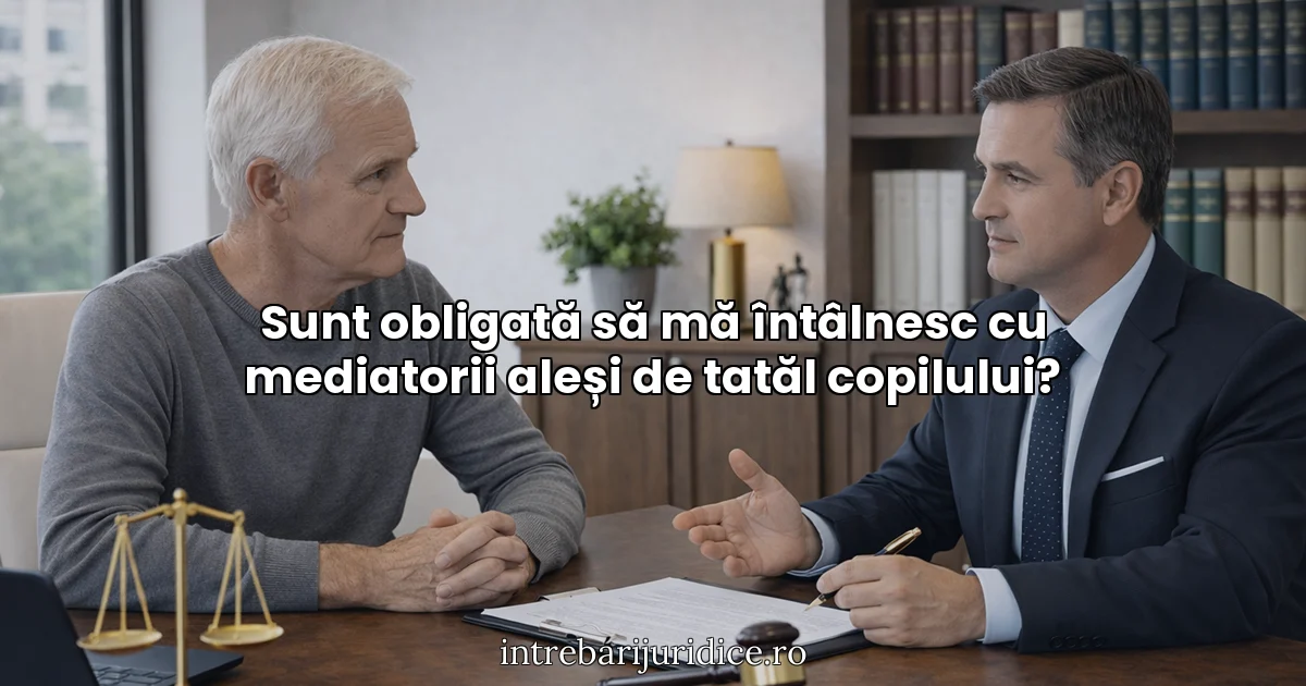 Sunt obligată să mă întâlnesc cu mediatorii aleși de tatăl copilului?