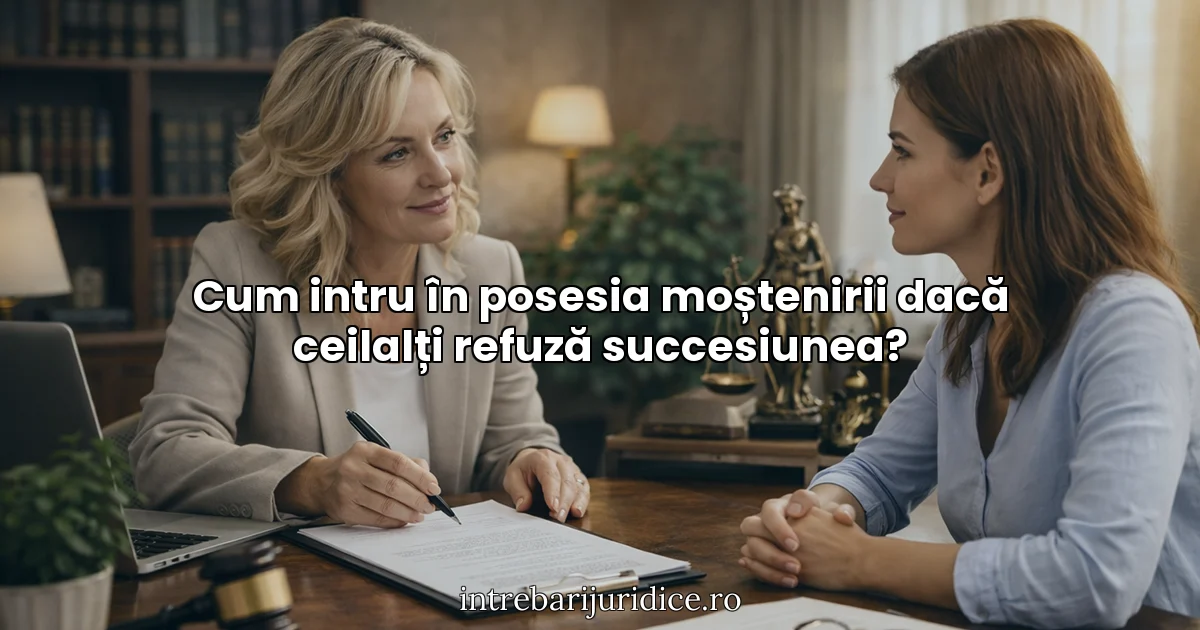 Cum intru în posesia moștenirii dacă ceilalți refuză succesiunea?