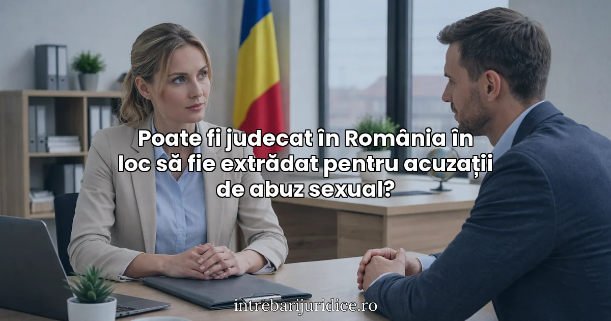 Poate fi judecat în România în loc să fie extrădat pentru acuzații de abuz sexual?