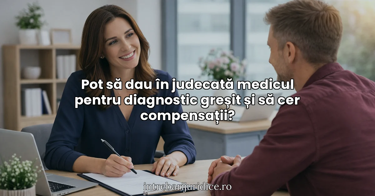 Pot să dau în judecată medicul pentru diagnostic greșit și să cer compensații?