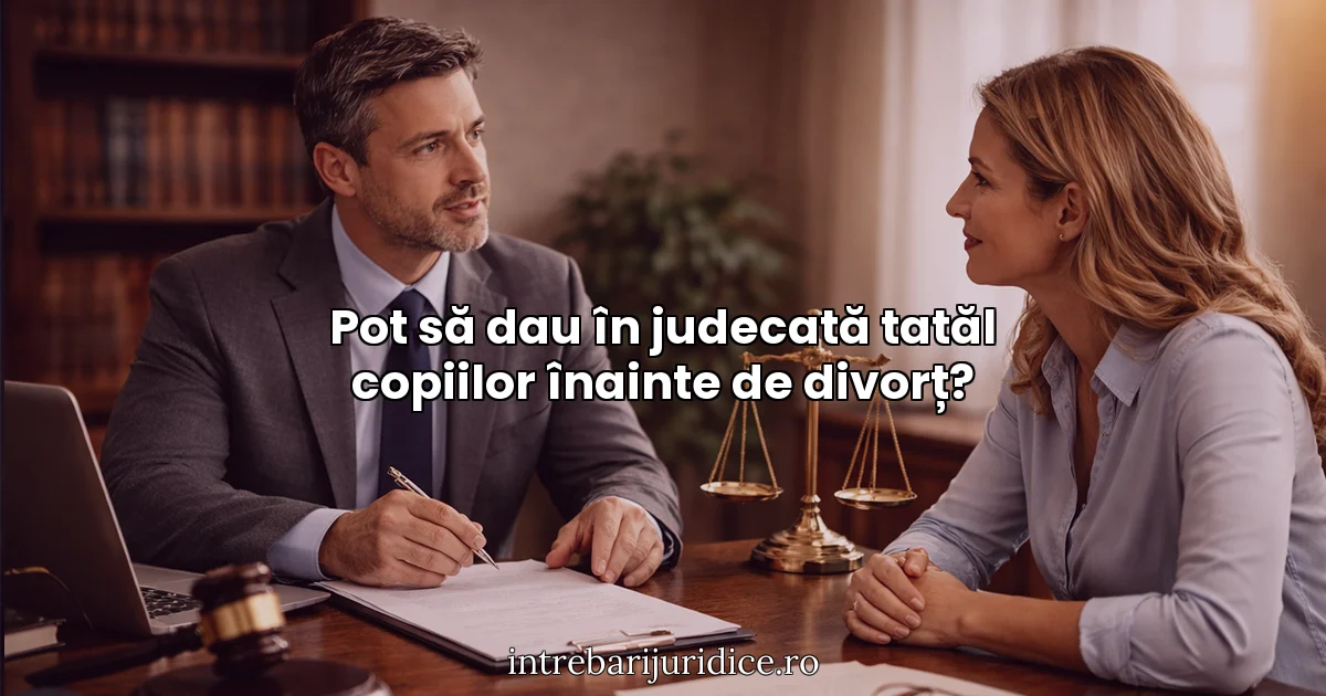 Pot să dau în judecată tatăl copiilor înainte de divorț?