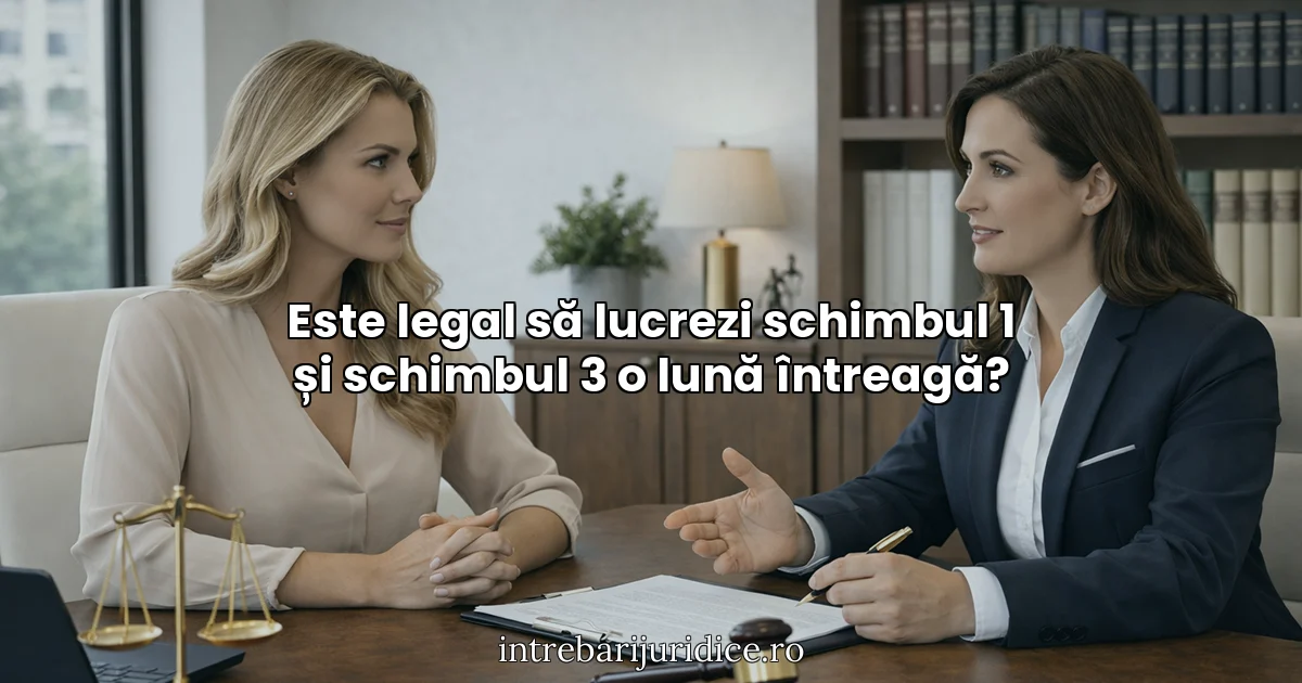 Este legal să lucrezi schimbul 1 și schimbul 3 o lună întreagă?