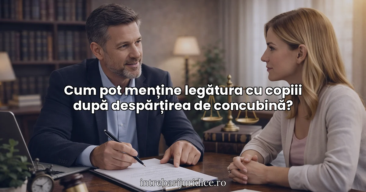 Cum pot menține legătura cu copiii după despărțirea de concubină?