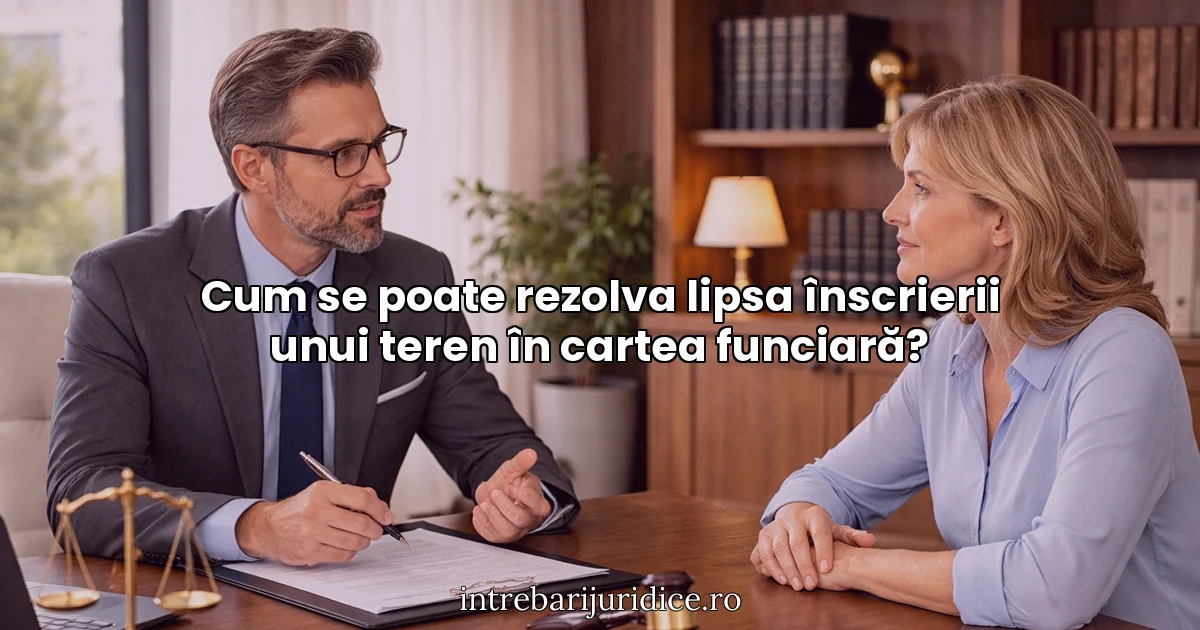 Cum se poate rezolva lipsa înscrierii unui teren în cartea funciară?