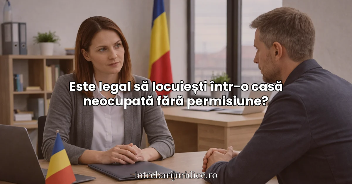 Este legal să locuiești într-o casă neocupată fără permisiune?