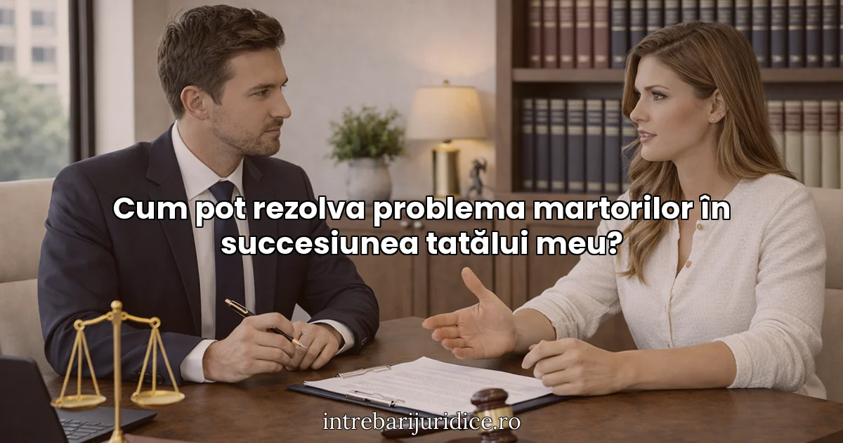 Cum pot rezolva problema martorilor în succesiunea tatălui meu?