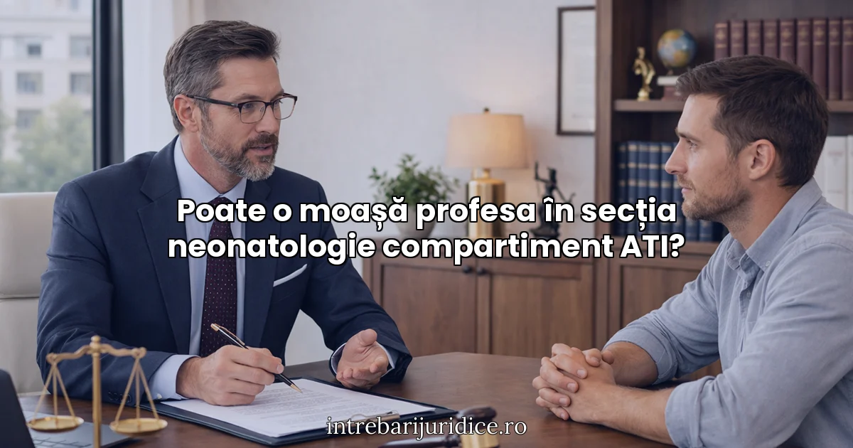 Poate o moașă profesa în secția neonatologie compartiment ATI?