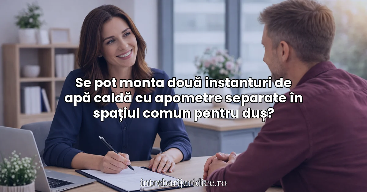 Se pot monta două instanturi de apă caldă cu apometre separate în spațiul comun pentru duș?