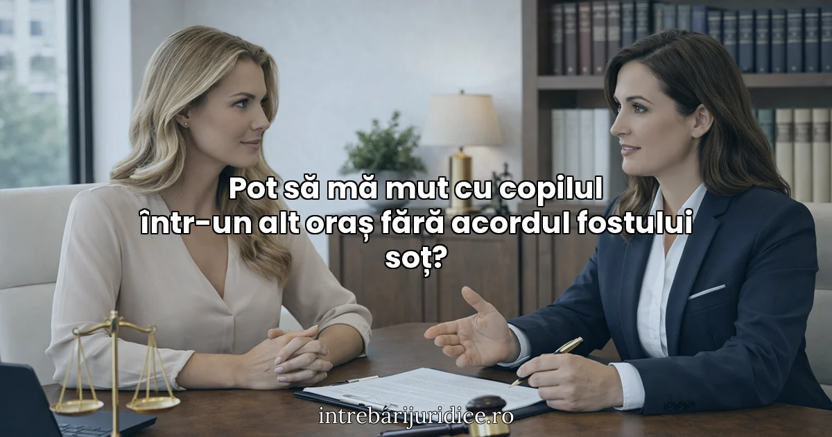 Pot să mă mut cu copilul într-un alt oraș fără acordul fostului soț?