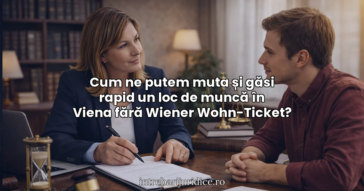Cum ne putem muta și găsi rapid un loc de muncă în Viena fără Wiener Wohn-Ticket?