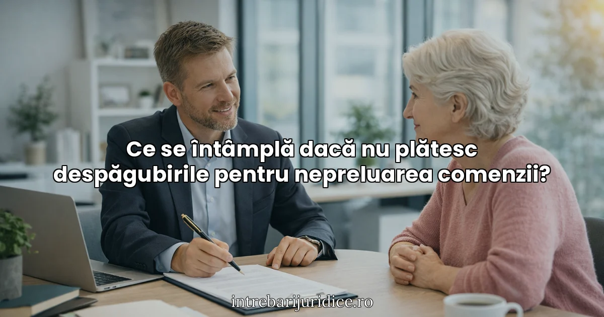 Ce se întâmplă dacă nu plătesc despăgubirile pentru nepreluarea comenzii?