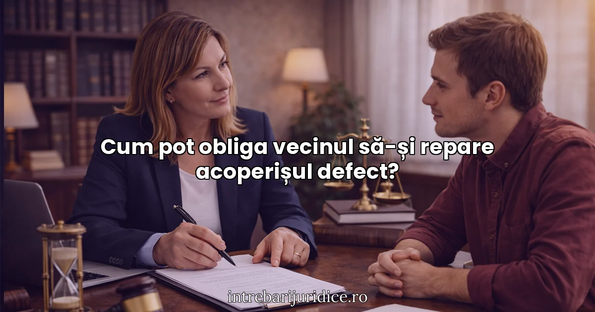 Cum pot obliga vecinul să-și repare acoperișul defect?