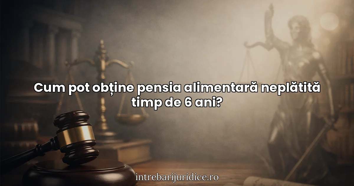 Cum pot obține pensia alimentară neplătită timp de 6 ani?