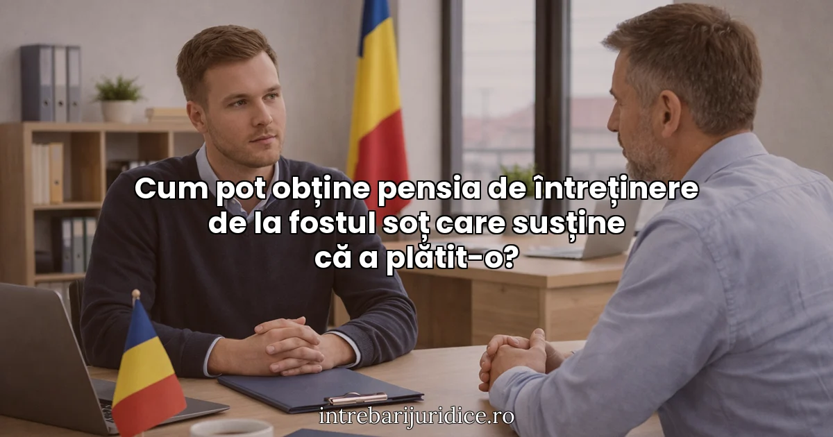 Cum pot obține pensia de întreținere de la fostul soț care susține că a plătit-o?