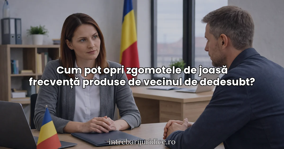 Cum pot opri zgomotele de joasă frecvență produse de vecinul de dedesubt?