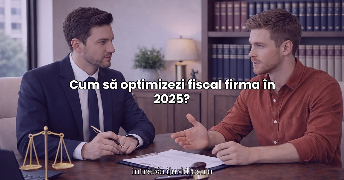 Cum să optimizezi fiscal firma în 2025?