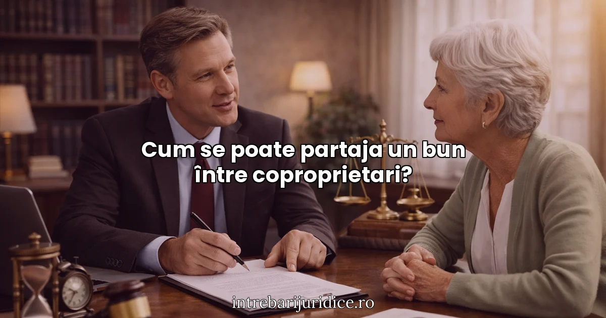 Cum se poate partaja un bun între coproprietari?