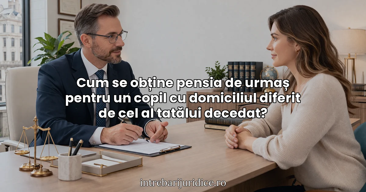 Cum se obține pensia de urmaș pentru un copil cu domiciliul diferit de cel al tatălui decedat?
