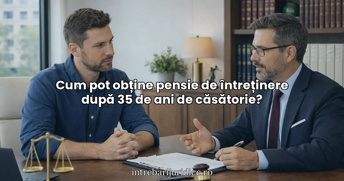 Cum pot obține pensie de întreținere după 35 de ani de căsătorie?