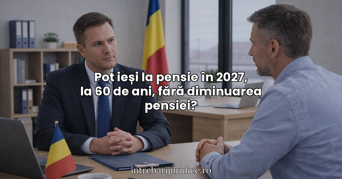 Pot ieși la pensie în 2027, la 60 de ani, fără diminuarea pensiei?