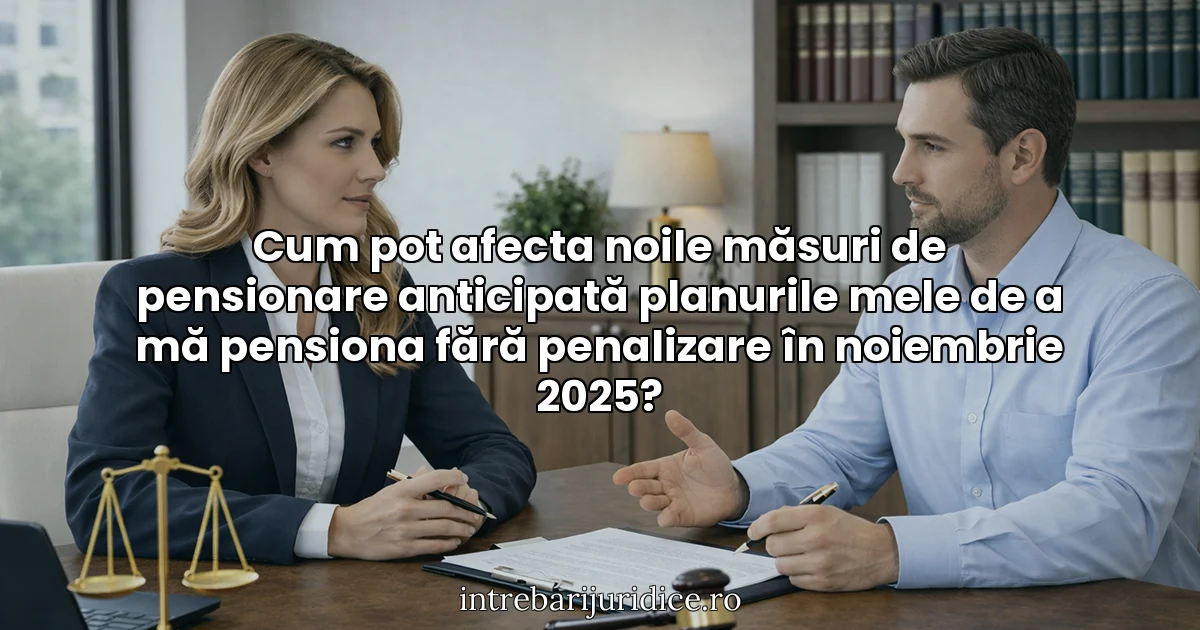 Cum pot afecta noile măsuri de pensionare anticipată planurile mele de a mă pensiona fără penalizare în noiembrie 2025?